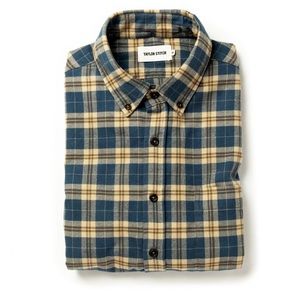 Taylor Stitch The Jack in brushed navy Plaid